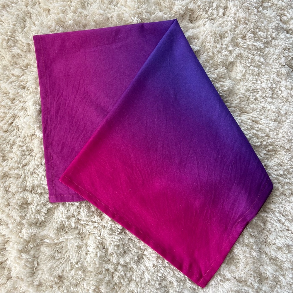 Lush Knot Wrap Scarf Organic Cotton Ombré Pink and Purple